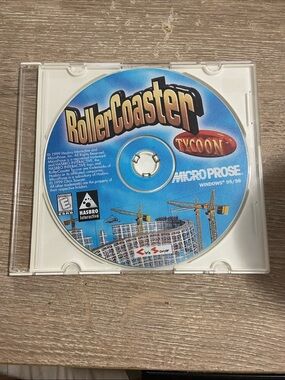 RollerCoaster Roller Coaster Tycoon PC 1999 Windows 95 98 Micro Prose CD ROM